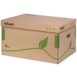 Esselte Container d'archives à couvercle ECO, marron x10