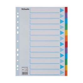 Esselte Intercalaires en carton, uni, A4, 12 touches
