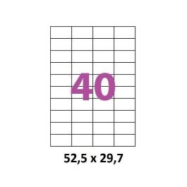 Etiquettes Adhésives Autocollantes 40 par page - 100 pages A4
