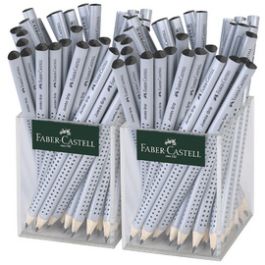 FABER-CASTELL Crayon Jumbo GRIP dans un pot, argent