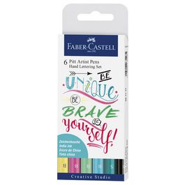 FABER-CASTELL Feutre PITT artist pen, étui de 6