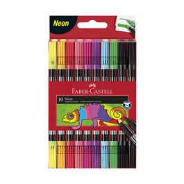 FABER-CASTELL Feutre double pointe Neon, étui de 10