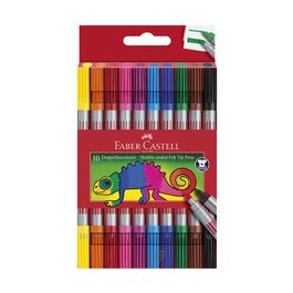 FABER-CASTELL Feutre double pointe, étui de 10