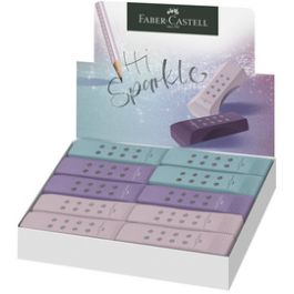 FABER-CASTELL Gomme en plastique RollOn SPARKLE, assorti x20