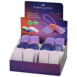FABER-CASTELL Gomme en plastique SLEEVE MINI Flow Edition x24