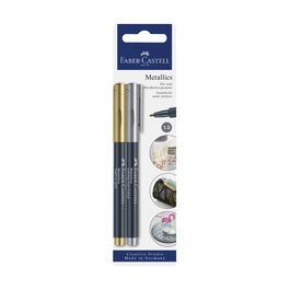 FABER-CASTELL Marqueur Metallics, carte blister de 2