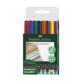 FABER-CASTELL Marqueur permanent MULTIMARK S, étui de 8