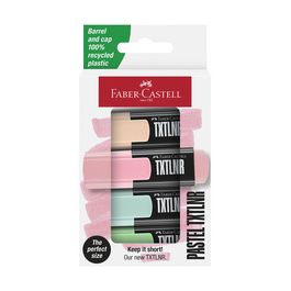 FABER-CASTELL Mini-surligneur TXTLNR Pastel, étui de 4