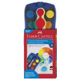 FABER-CASTELL Palette de peinture CONNECTOR 12 couleurs bleu