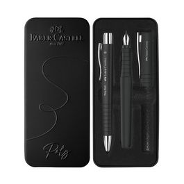 FABER-CASTELL Set de stylos POLY BALL/PEN, noir