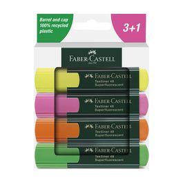 FABER-CASTELL Surligneur TEXTLINER 48, étui de 4