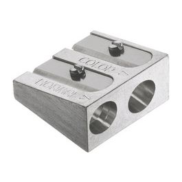 FABER-CASTELL Taille-crayon 2 trous en métal, argent