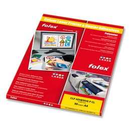 FOLEX Film laser couleur, A4, autocollant, transparent