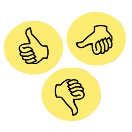 FRANKEN Symbole d'appréciation pour présentation "Pouces"