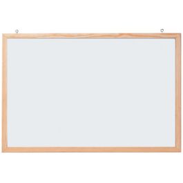 FRANKEN Tableau mural blanc avec cadre en bois, 400 x 300 mm