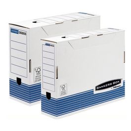 Fellowes BANKERS BOX SYSTEM boîte d'archives, (L)100mm, bleu x10