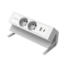 Fellowes Multiprise de table Power Desk 2, type E, blanc