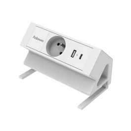 Fellowes Multiprise de table Power Desk, type E, blanc