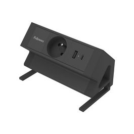 Fellowes Multiprise de table Power Desk, type E, noir