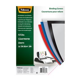 Fellowes Plats de couverture Futura, A4, PP, transparent