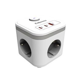 Fellowes Steckdosenwürfel Power Cube, Typ F, weiß