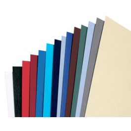 GBC Couverture de reliure grain cuir, A5, 250 g/m2, blanc