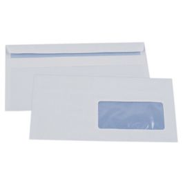 GPV Enveloppes ECO, DL, 110 x 220 mm, avec fenêtre, blanc
