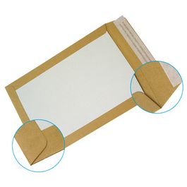 GPV Pochettes dos carton, 24, 260 x 330 mm, kraft brun