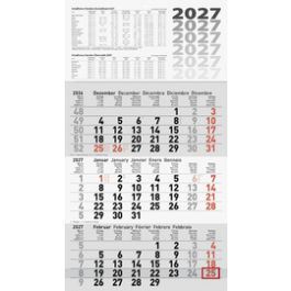 Glocken Calendrier mural "3 mois", 2027, gris