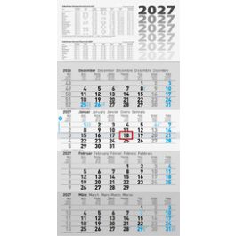 Glocken Calendrier mural "4 mois", 2027, gris