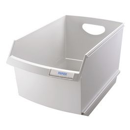 HAN Bac à papier LOGO-DRIVE, polystyrène, 25 litres, gris
