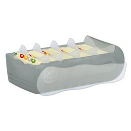 HAN Boîte à fiches CROCO, A8 paysage, gris translucide