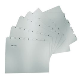 HAN Index alphabétique A-Z, PP, A5 paysage, 25 onglets, gris