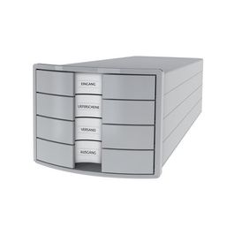 HAN Module de classement IMPULS 2.0, 4 tiroirs, gris/bleu