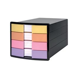 HAN Module de classement IMPULS, 4 tiroirs, noir/pastel