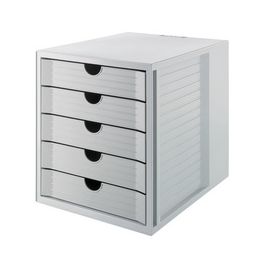 HAN Module de classement SYSTEM BOX KARMA, 5 tiroirs, gris