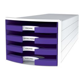 HAN Module de rangement IMPULS 2.0, 4 tiroirs ouverts, blanc