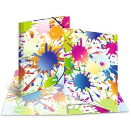 HERMA Chemise à élastiques "Taches de couleurs", carton, A4