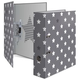 HERMA Classeur à levier "Stars", gris avec des étoiles