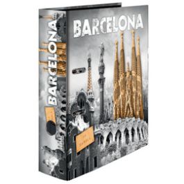 HERMA Classeur à levier à motifs "Barcelona", A4, dos: 70 mm