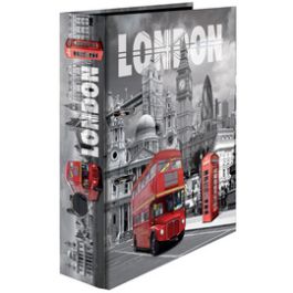 HERMA Classeur à levier à motifs "London", A4, dos: 70 mm