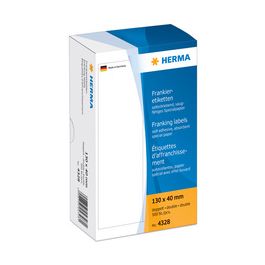 HERMA Etiquette à affranchir, 163 x 45 mm, double, blanc