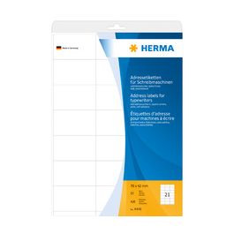 HERMA Etiquette d'adresse, 67 x 38 mm, coins arrondis, blanc