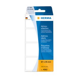 HERMA Etiquette d'adresse, 95 x 48 mm, plié en zigzag, blanc