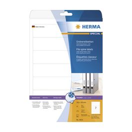HERMA Etiquette dos de classeur SPECIAL, 192 x 38 mm, blanc