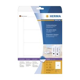 HERMA Etiquette dos de classeurs SPECIAL, 157 x 61 mm, blanc