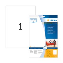 HERMA Etiquette haute brillance 210 x 297 mm, blanc