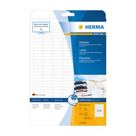HERMA Etiquette jet d'encre SPECIAL, 25,4 x 8,5 mm, blanc
