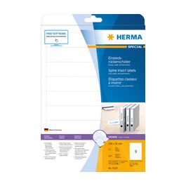 HERMA Etiquette pour dos de classeur, 25 x 190 mm, blanc