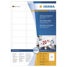 HERMA Etiquette universelle SPECIAL, 99,1 x 93,1 mm, blanc